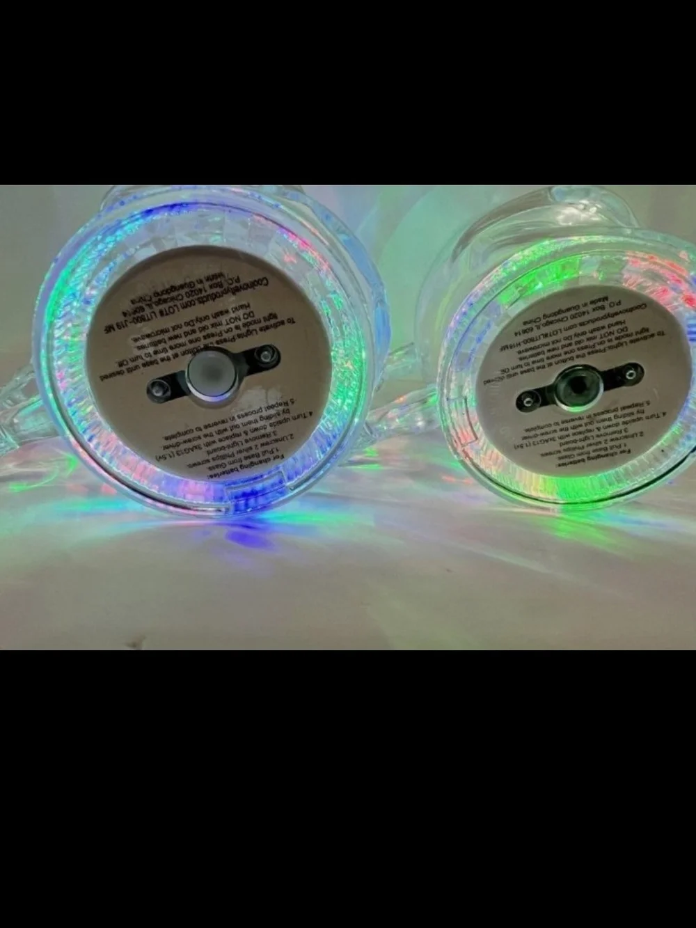 Disney Skull Glow Cup Pirate Mickey Light Up Pirates of the Caribbean SET OF 2